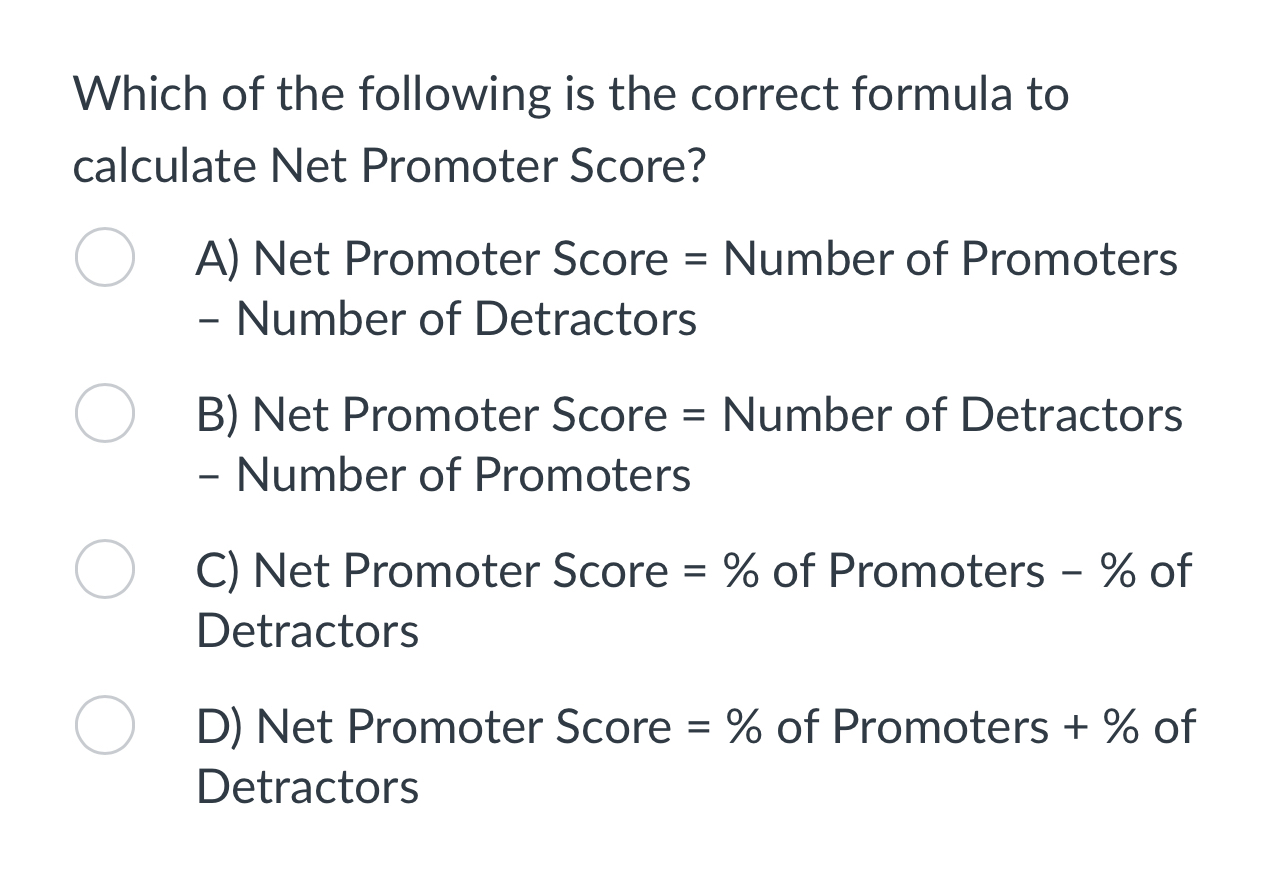 Solved Which of the following is the correct formula to | Chegg.com