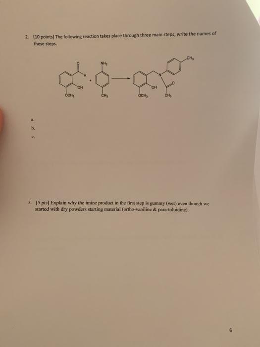 Solved 2 [10 points) The following reaction takes place | Chegg.com