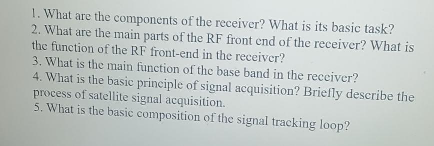 Solved What Are The Components Of The Receiver? What Is Its | Chegg.com