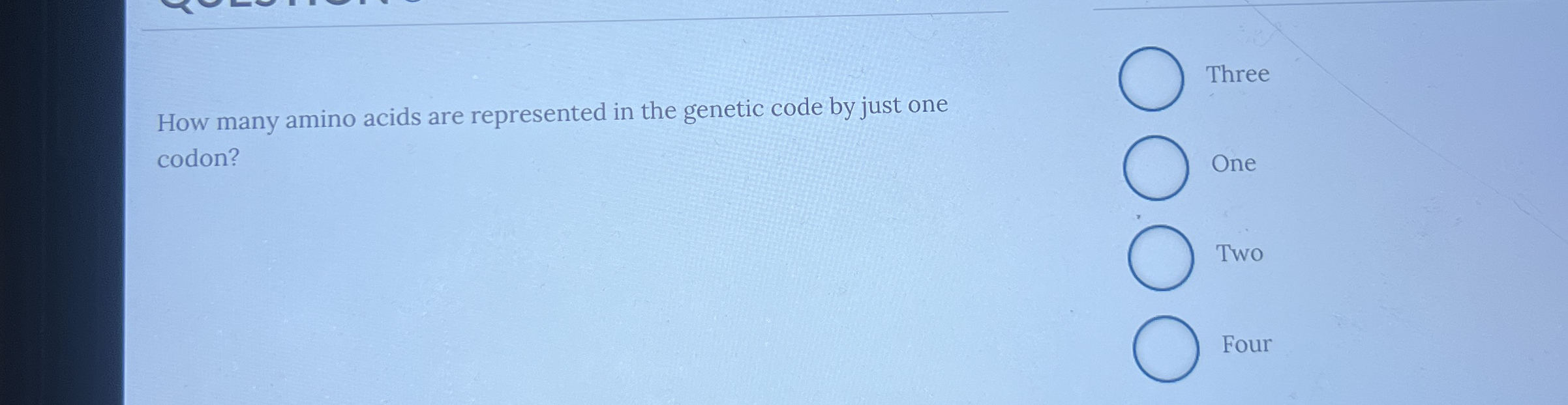 Solved How many amino acids are represented in the genetic | Chegg.com