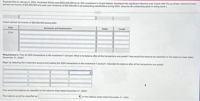 Solved Sup9ose That On January 6 2024 Southeast Motors Chegg Com   Image