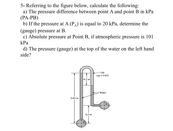 Solved 5 Referring to the figure below, calculate the