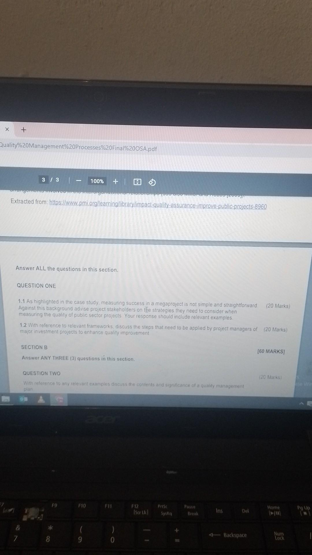 Solved Answer ALL the questions in this section. QUESTION | Chegg.com