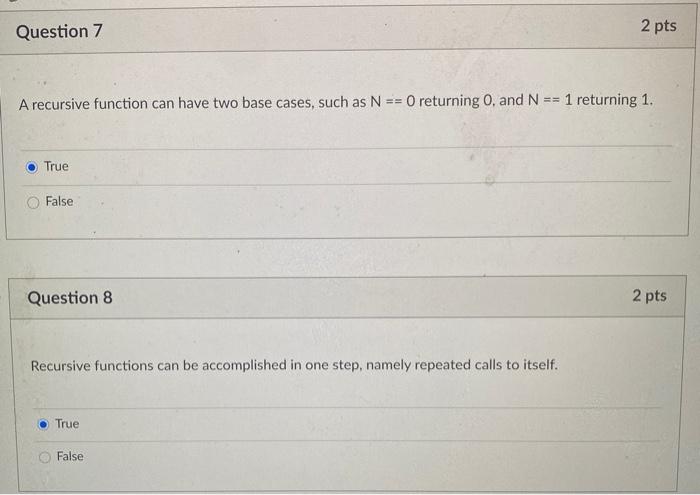 Solved Question 3 2 pts Pointer variables are memory | Chegg.com