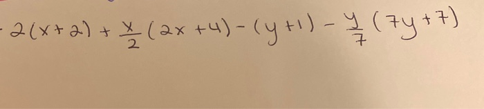 Solved -2(x+2) + X (2x+4)-(4+1) 1-4 (74+7) | Chegg.com