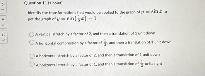 Solved Identify the transformations that would be applied to | Chegg.com
