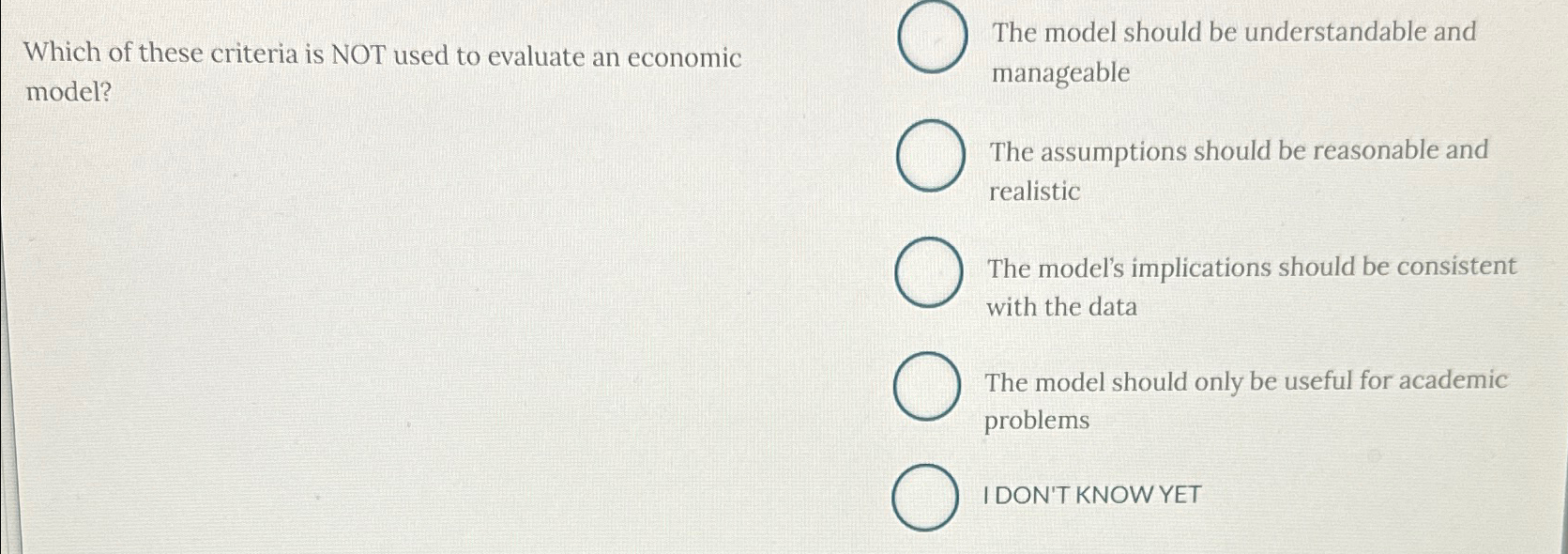 Solved Which of these criteria is NOT used to evaluate an | Chegg.com