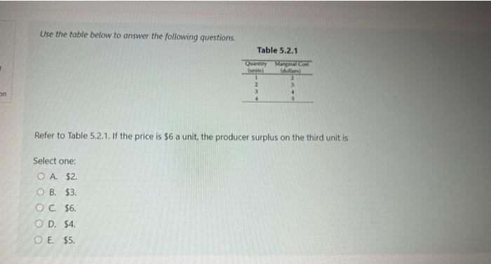 Solved Use the table below to answer the following | Chegg.com