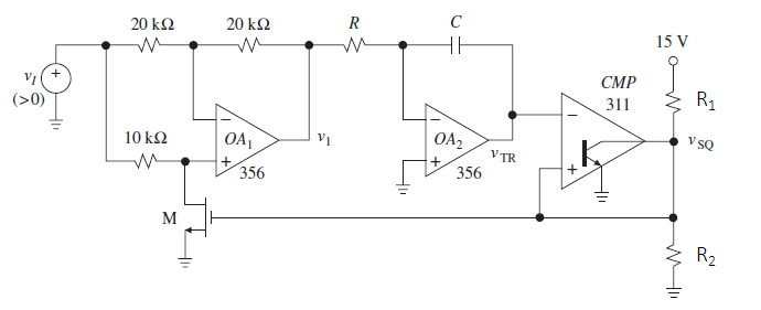 Design the provided voltage control oscillator (VCO) | Chegg.com