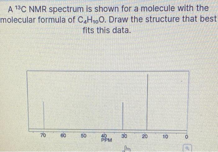 solved-a-13c-nmr-spectrum-is-shown-for-a-molecule-with-the-chegg