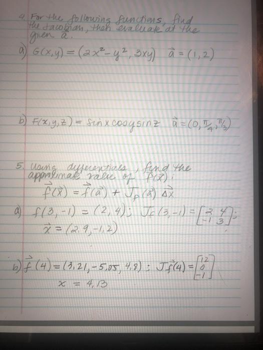 Solved 4 For The Following Functions Find The Dacoban T Chegg Com