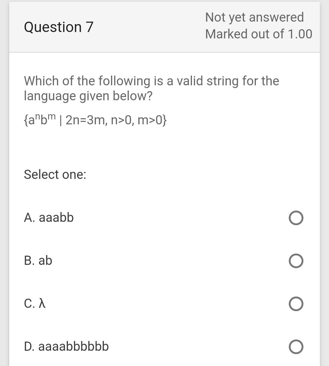 Solved 1- What is the shortest string in the language given | Chegg.com