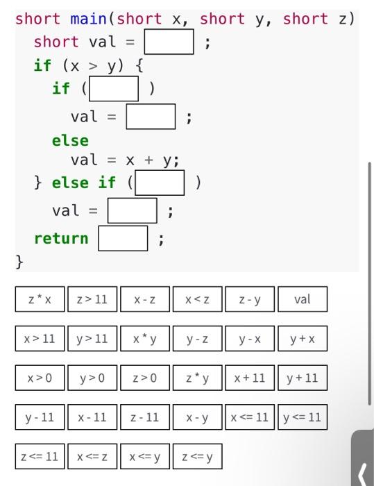 Solved ; short main(short x, short y, short ; x in %edi, y | Chegg.com