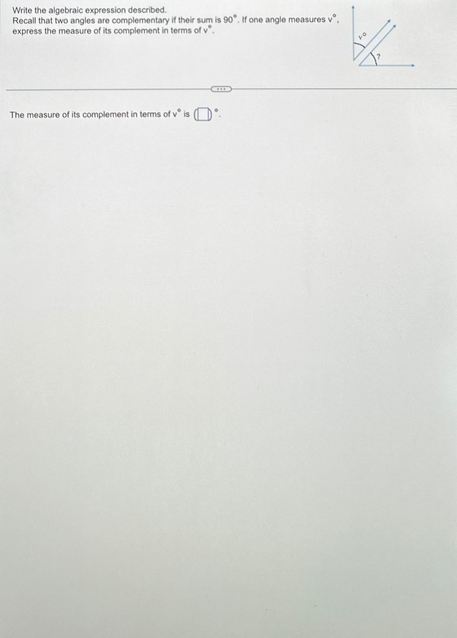 Solved Write the algebraic expression described.Recall that | Chegg.com