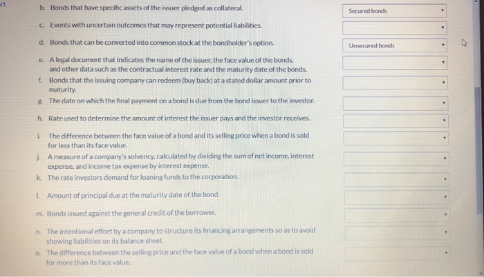 Solved B. Bonds That Have Specific Assets Of The Issuer | Chegg.com