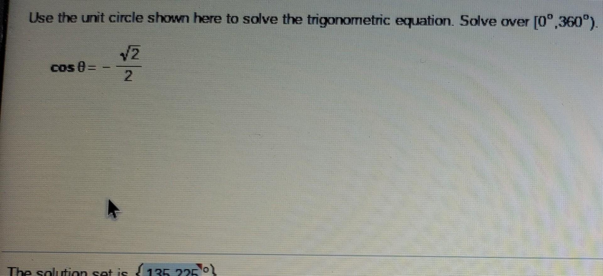 Solved Use the unit circle shown here to solve the | Chegg.com