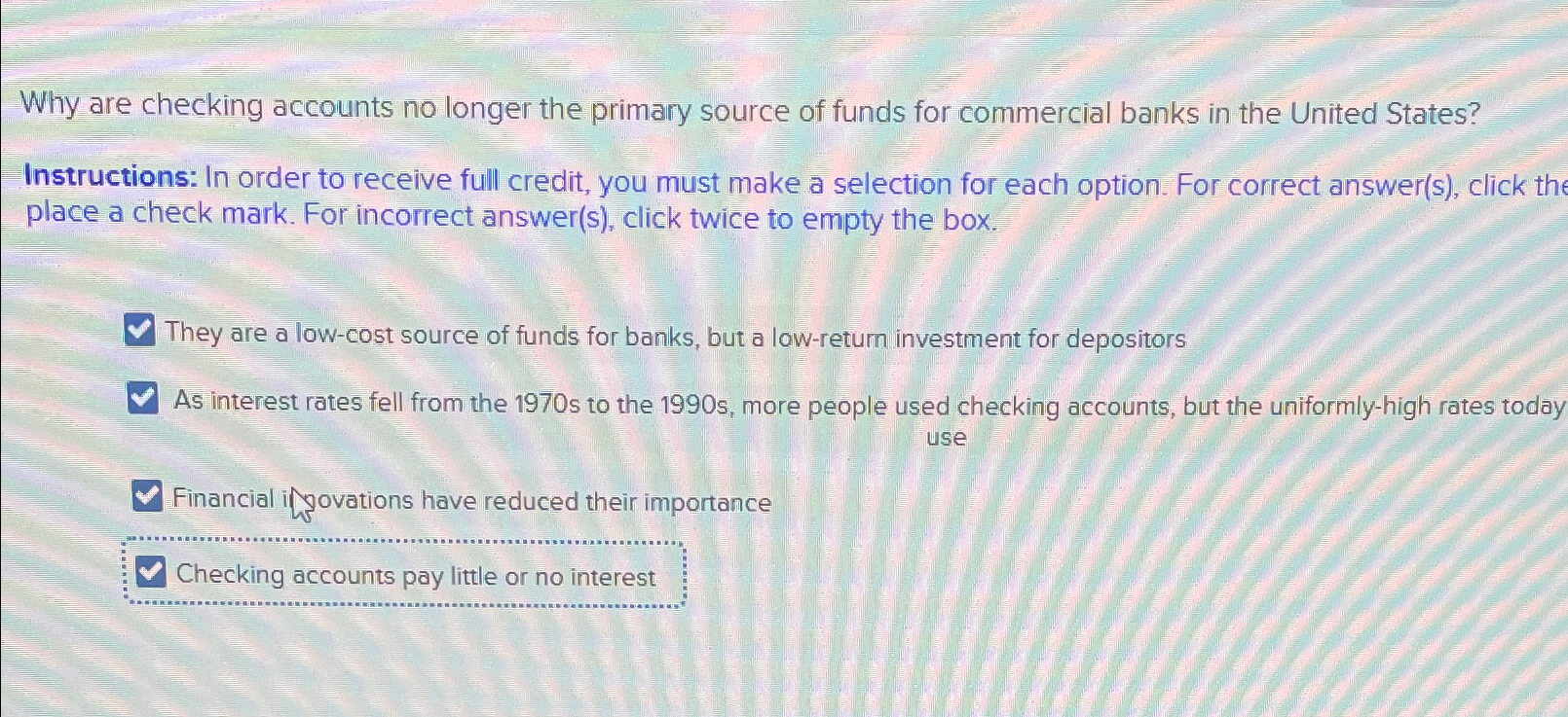 Solved Why are checking accounts no longer the primary | Chegg.com