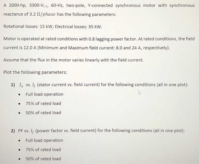 Solved ONLY USE MATLAB TO PLOT THESE PARAMETERS. Use the | Chegg.com