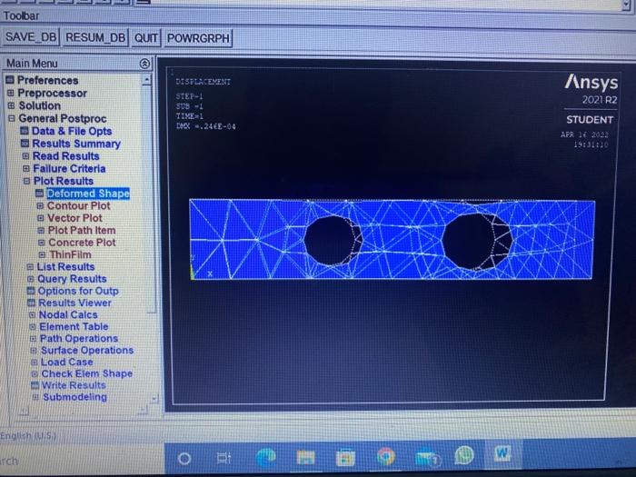 Solved A rectangular plate with holes under plane stress, | Chegg.com