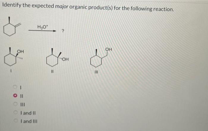 Solved Predict The Expected Major Product Of The Following | Chegg.com