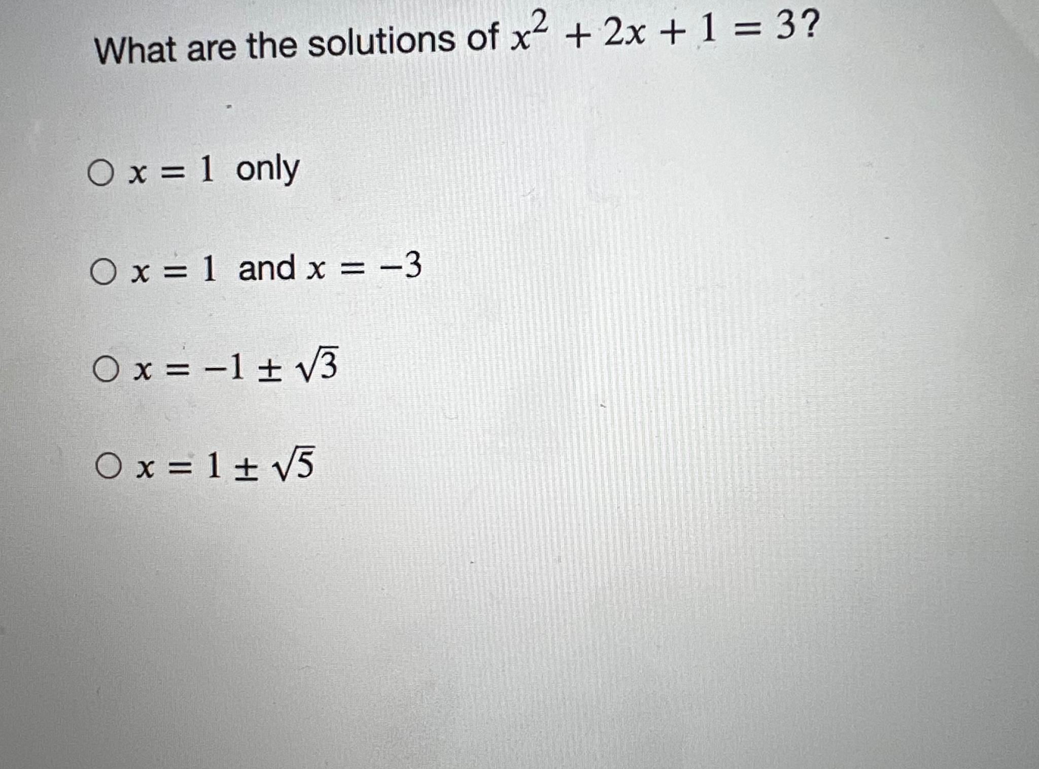 solved-what-are-the-solutions-of-x2-2x-1-3-x-1-onlyx-1-chegg