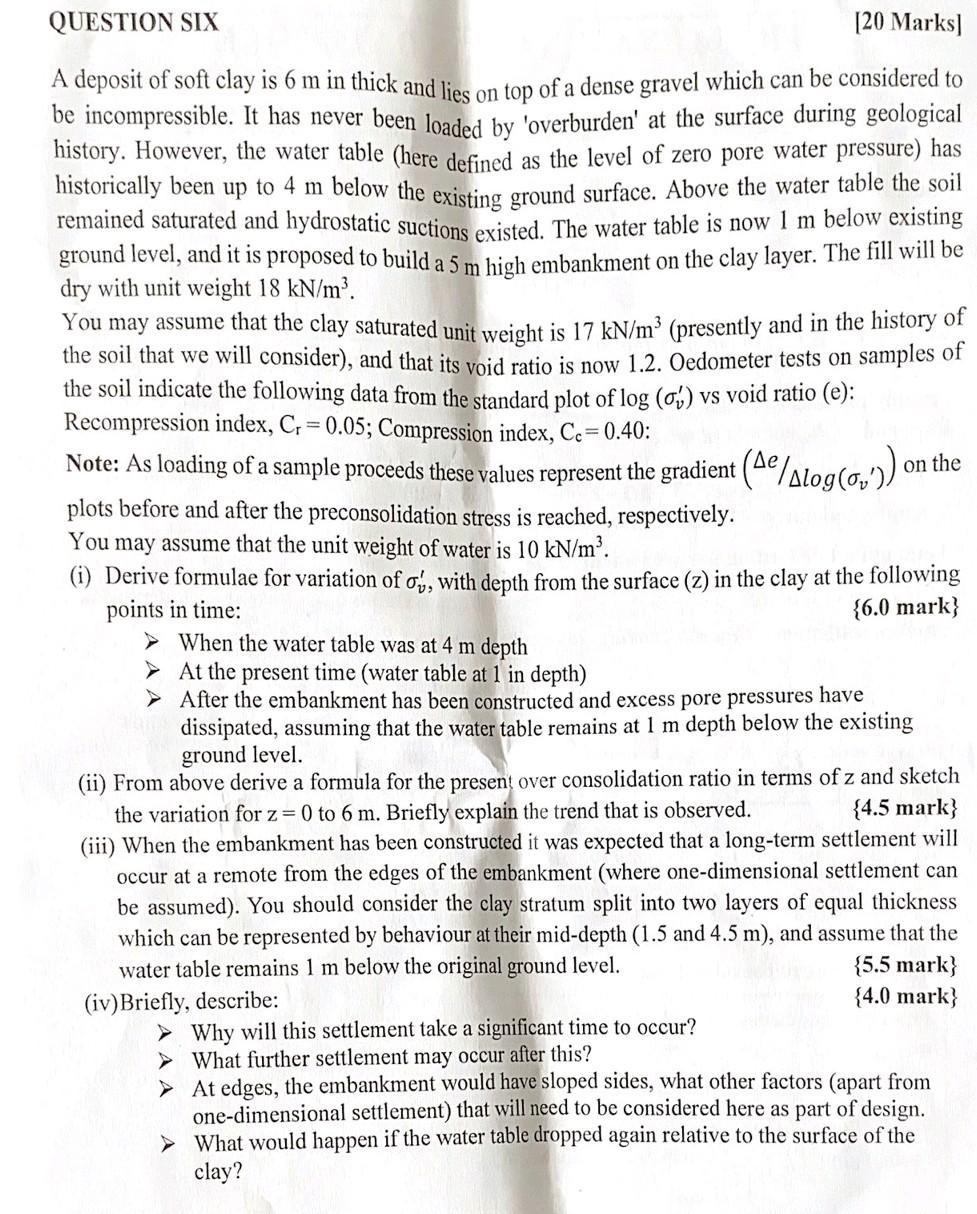 Solved Foundation Engineering Question On Consolidation And | Chegg.com