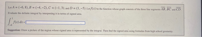 Solved Let A = (-6,8), B = (-4,-2), C = (-1,3), and D = | Chegg.com