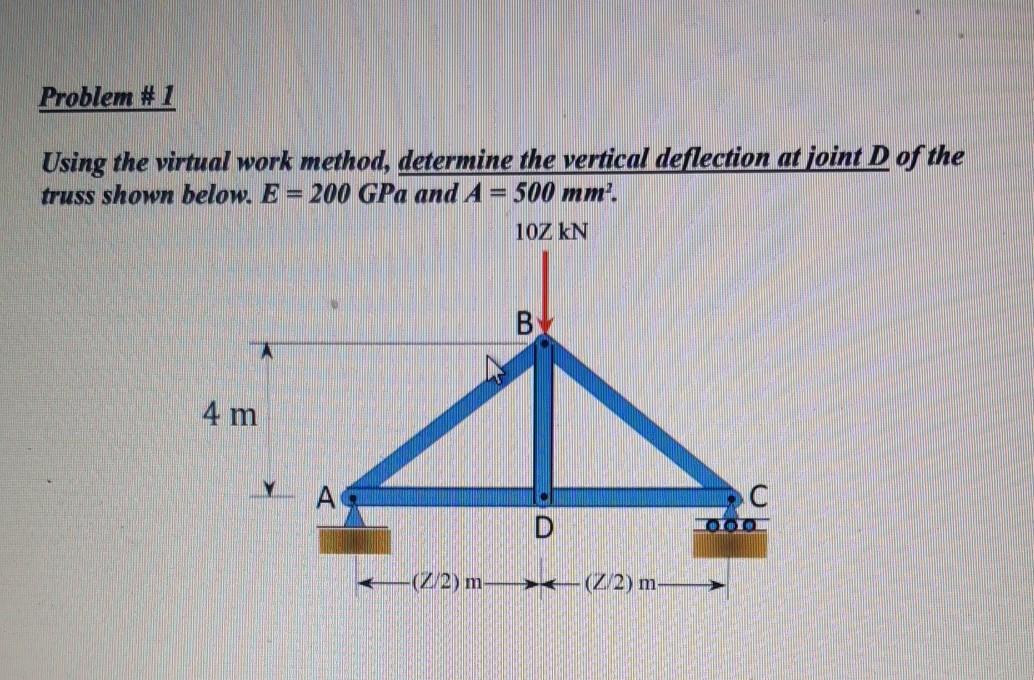 Solved Problem #1 Using the virtual work method, determine | Chegg.com