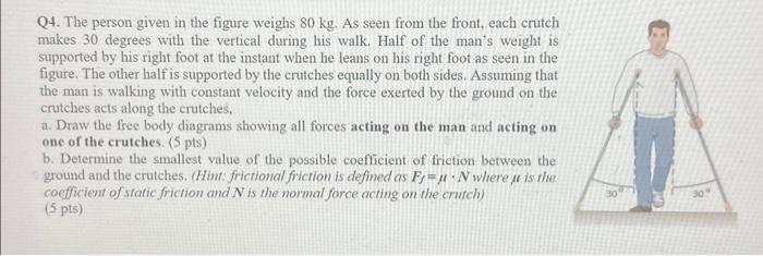 Solved Q4. The person given in the figure weighs 80 kg. As | Chegg.com