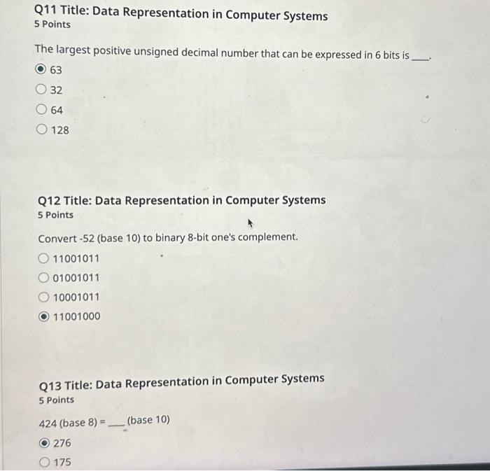 Solved Q8 Title: Data Representation in Computer Systems 5 | Chegg.com