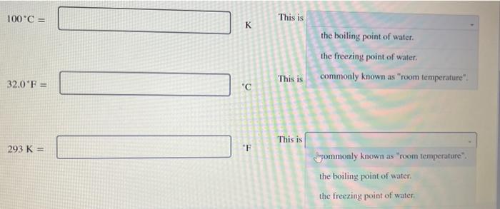 Solved Convert the following temperatures and comment on any | Chegg.com