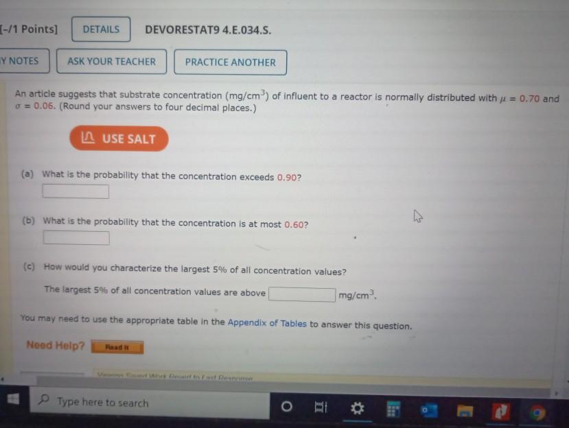 Solved Suppose That Blood Chloride Concentration (mmol/L) | Chegg.com