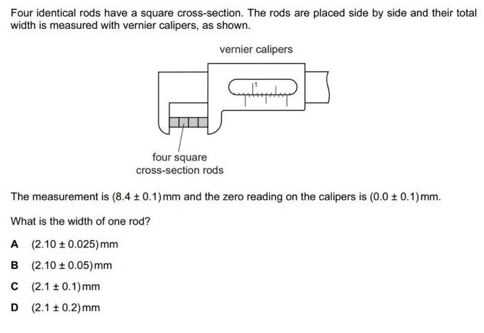 Solved Four identical rods have a square cross-section. The | Chegg.com