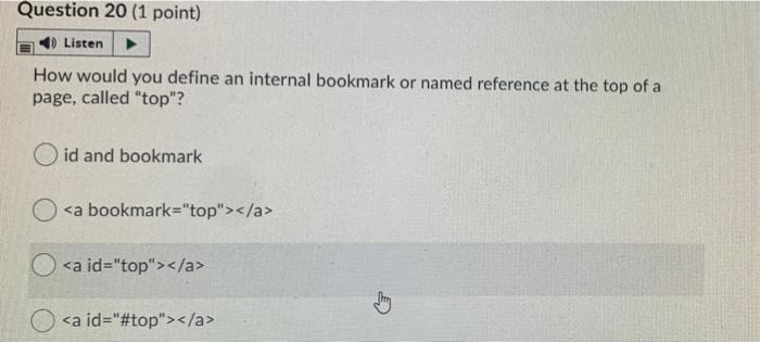 Solved Question 18 (1 point) Listen Which of the following | Chegg.com
