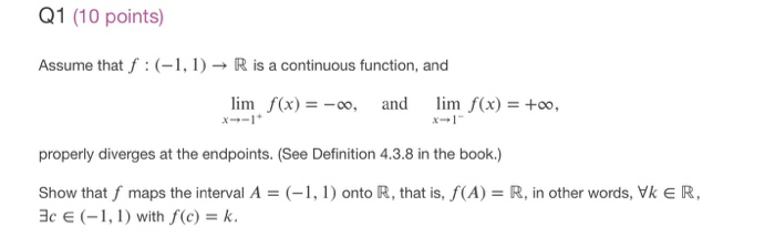 Solved Q1 10 Points Assume That F 1 1 R Is A Chegg Com