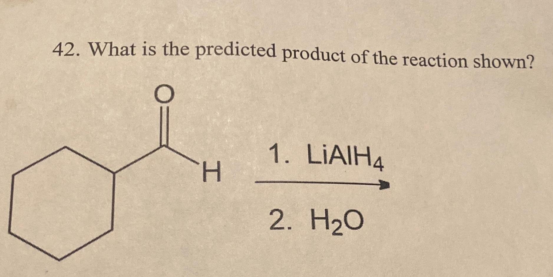 Solved What Is The Predicted Product Of The Reaction Shown