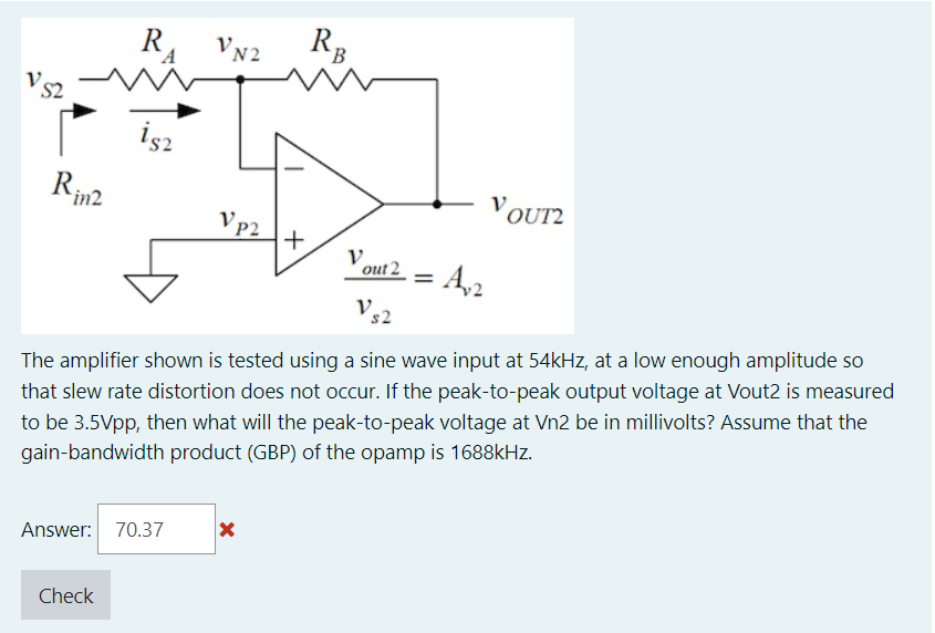 Solved The amplifier shown is tested using a sine wave input | Chegg.com