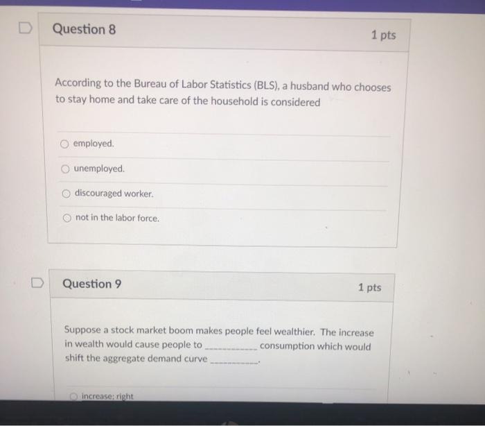 Solved Question 8 1 pts According to the Bureau of Labor | Chegg.com