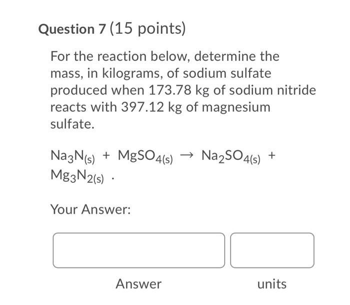Solved Question 6 (15 points) Magnesium acetate, Mg(CH3COO)2