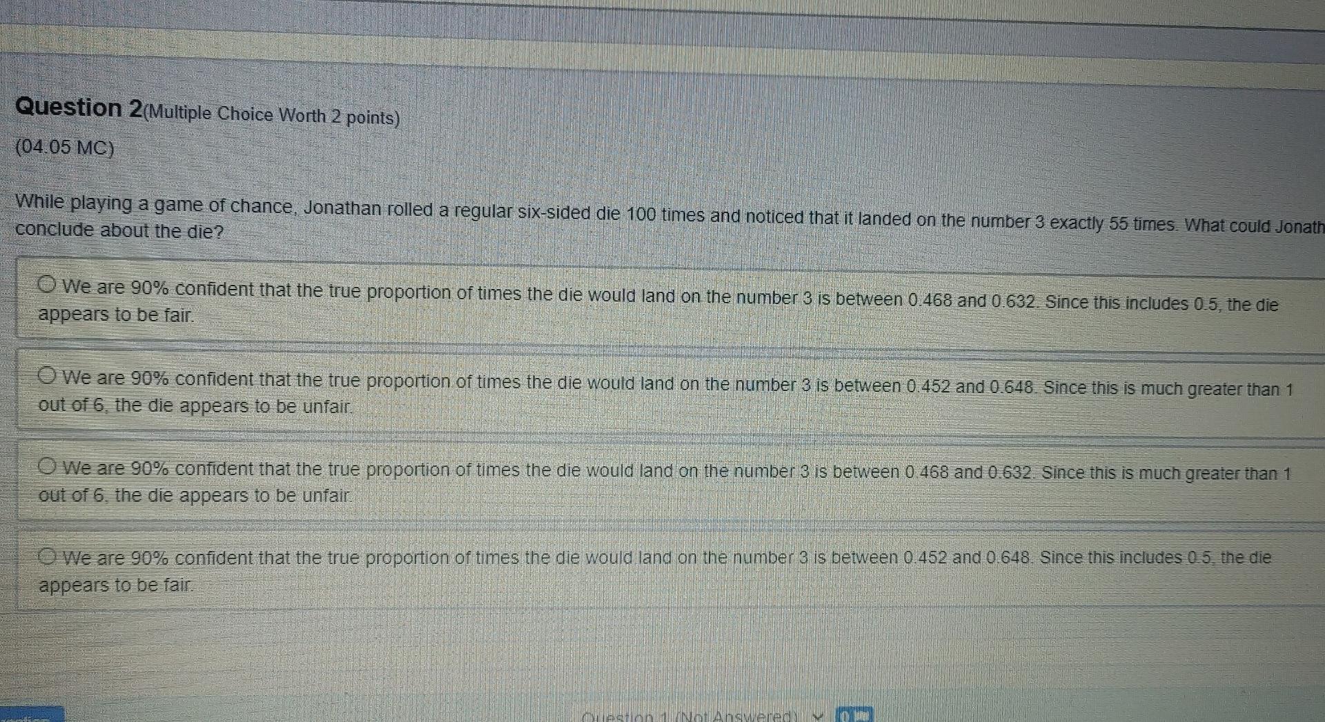 Solved Question 2 (Multiple Choice Worth 2 Points) (04.05MC) | Chegg.com