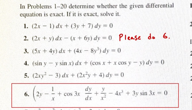 Solved In Problems 1-20 determine whether the given | Chegg.com