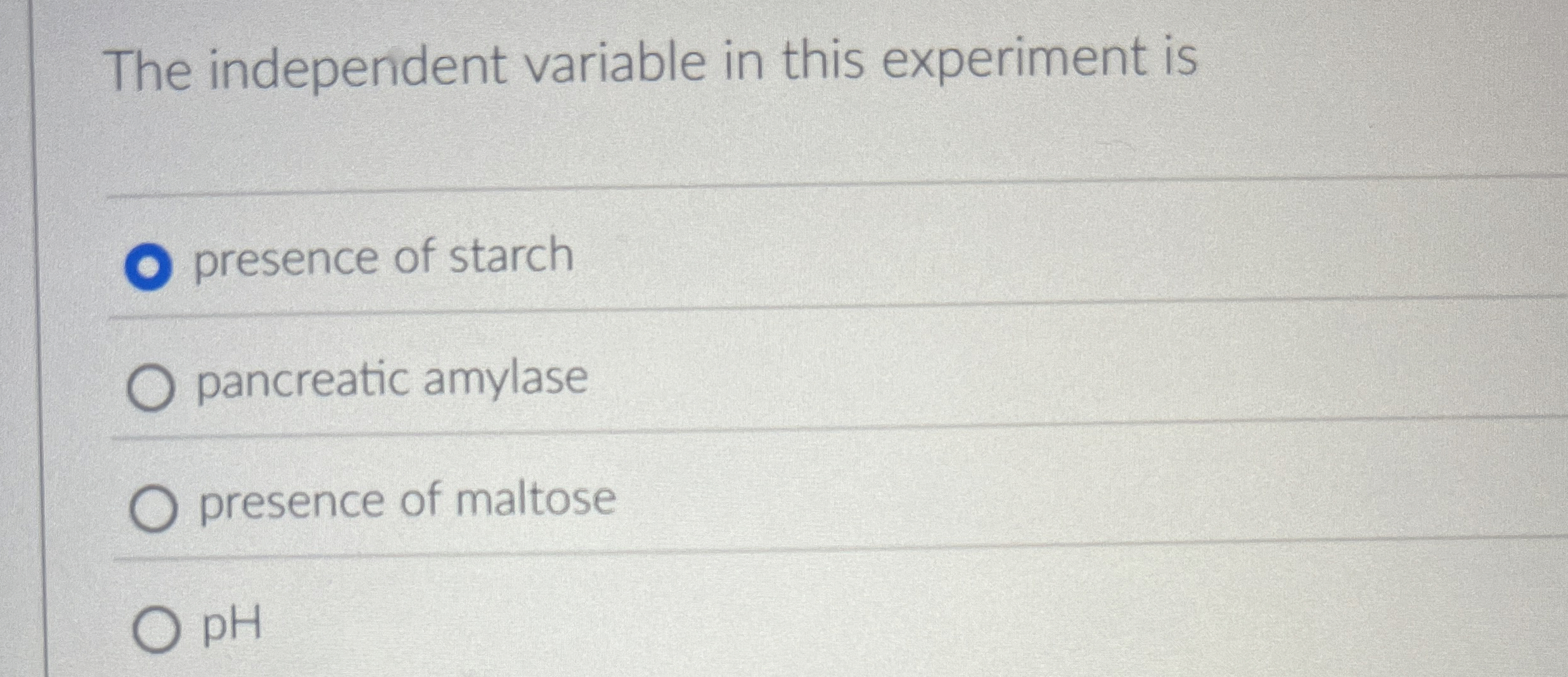 Solved The independent variable in this experiment