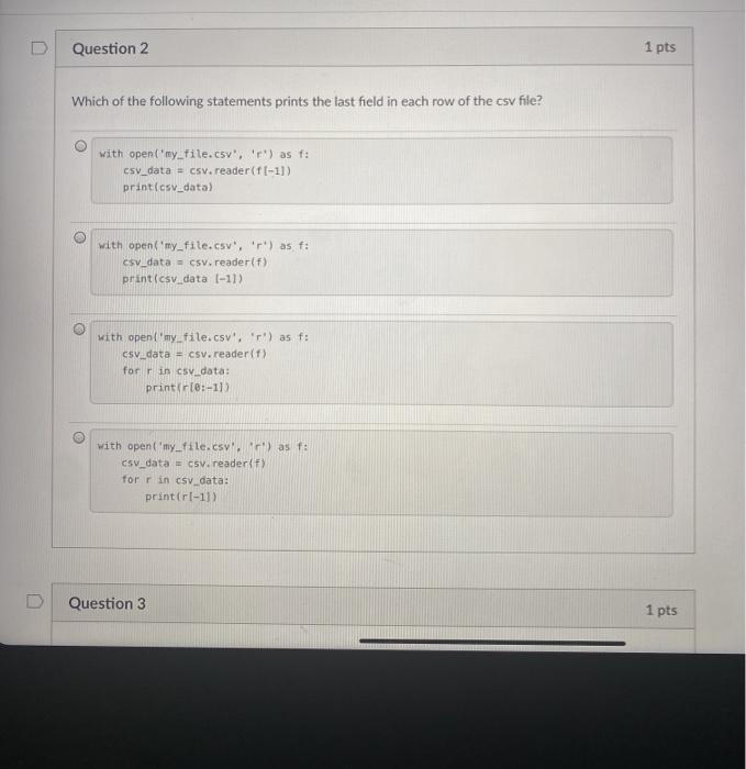 Solved Question 2 1 pts Which of the following statements | Chegg.com