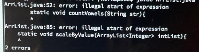 Solved Code is in Java: Right the code in my code to fix the | Chegg.com