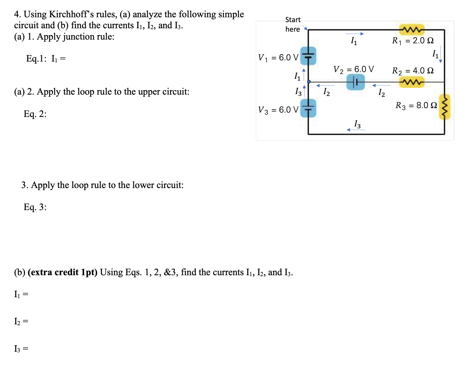 Solved Using Kirchhoff's Rules, (a) ﻿analyze The Following | Chegg.com