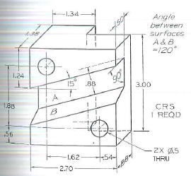 Solved: Clamp Slide. Draw necessary views completely. | Chegg.com