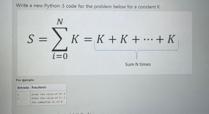 Solved Write a new Python −3 code for the problem below for | Chegg.com