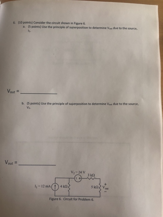Solved 6. (10 points) Consider the circuit shown in Figure | Chegg.com