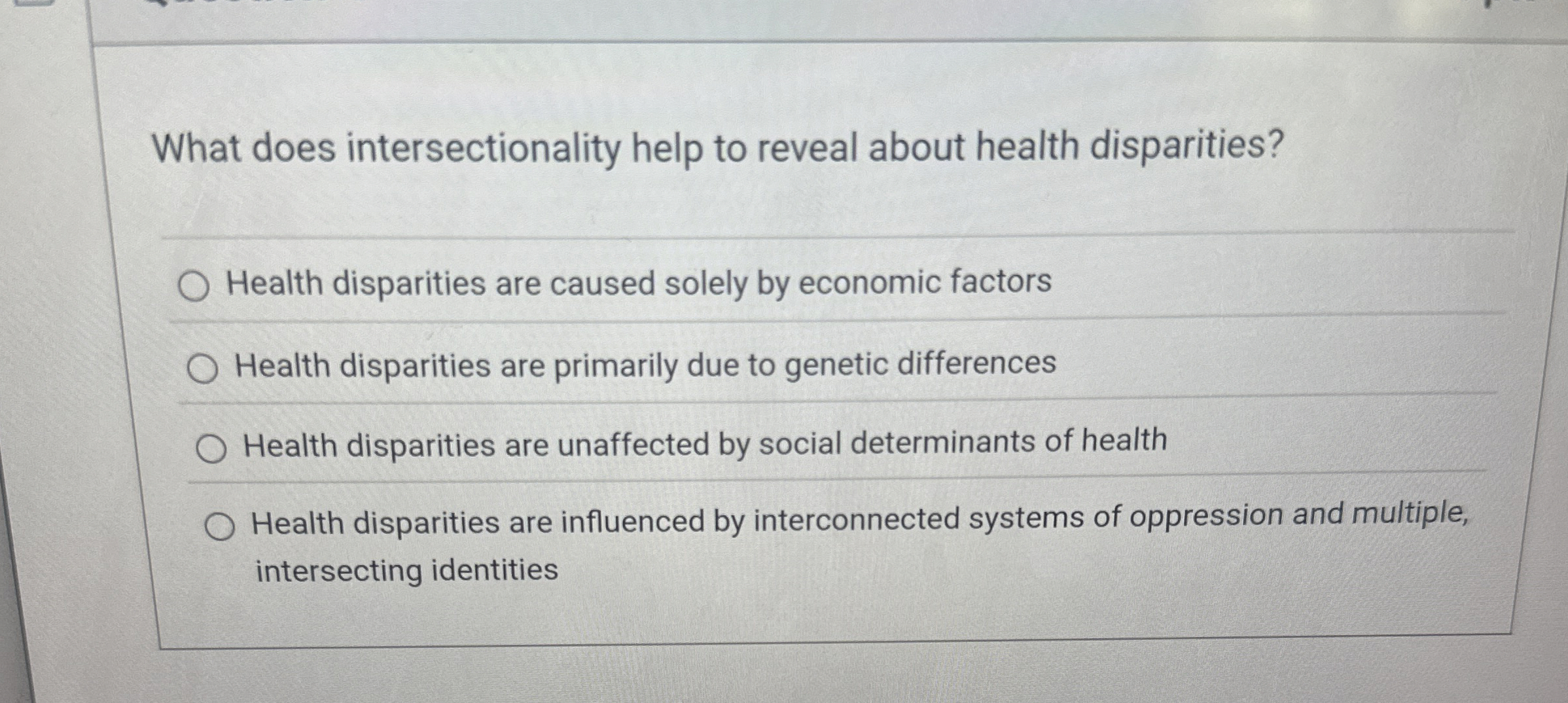 Solved What does intersectionality help to reveal about