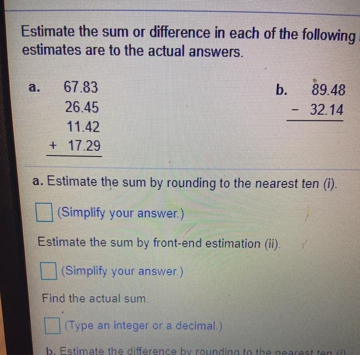 SOLVED: 2. Estimate the following sums to the nearest hundreds: (i